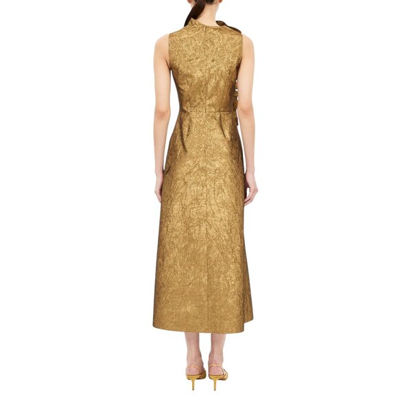 ULLA JOHNSON Demetria Sleeveless Ruched Front Midi Dress $1,300 Size 4 NEW - Picture 15 of 16